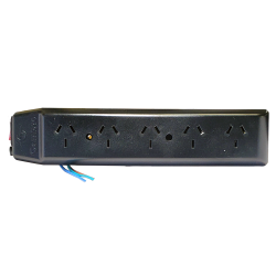 Prolongador 2P+T, 10A,  5 Tomas p/Caja. Cable 0,2 Mts  Negro 1603 Cambre