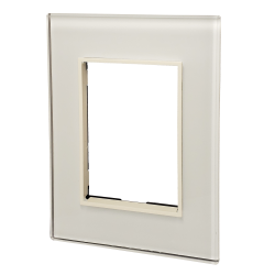 Tapa 4 Mód. Bauhaus C/Distan. Y Ribete , Vidrio Blanco 4962 Cambre