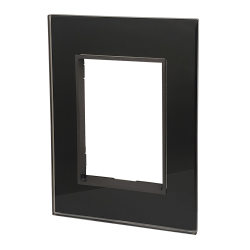 Tapa 4 Mód. Bauhaus C/Distan. Y Ribete , Vidrio Negro 4965 Cambre