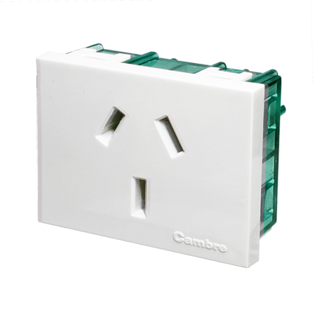 Modulo Toma Bip. C/Tierra 250V, 10A, Iram   Bl 6904 Cambre