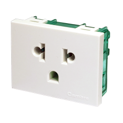 Modulo Toma Euro Americano  C/Tierra 250V, 10/15A,  Bl 6912 Cambre