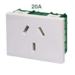 Módulo Toma Bip. C/Tierra 250V~ 20A, Blanco 6915 Cambre