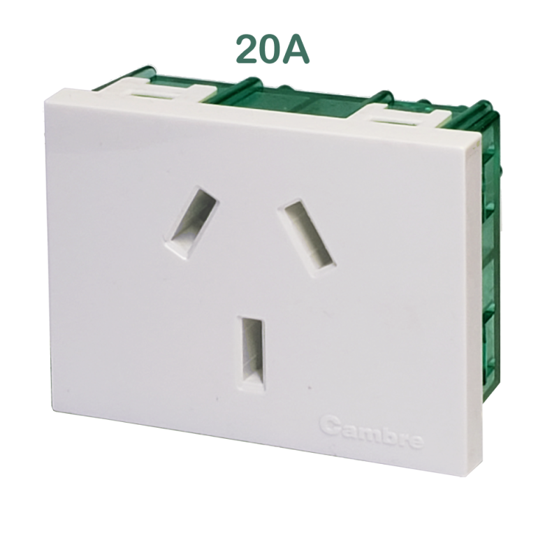 Módulo Toma Bip. C/Tierra 250V~ 20A, Blanco 6915 Cambre