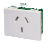 Módulo Toma Bip. C/Tierra 250V~ 20A, Blanco 6915 Cambre