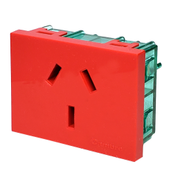 Modulo Toma Bipolar C/Tierra 10A p/Estabiliz. Rojo 7604 Cambre