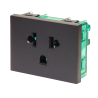 Modulo Toma Euro Americano  C/Tierra 250V, 10/15A,  Gris 7912 Cambre