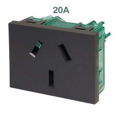 Módulo Toma Bip. C/Tierra 250V~ 20A, Gris 7915 Cambre