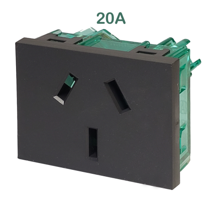 Módulo Toma Bip. C/Tierra 250V~ 20A, Gris 7915 Cambre