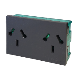 Modulo Toma Doble Combinado Bipolar C/Tierra 10A Gris 7999 Cambre