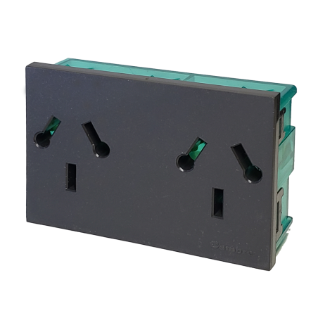 Modulo Toma Doble Combinado Bipolar C/Tierra 10A Gris 7999 Cambre