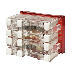 Módulo Combinación Bipolar, 4 Vías, Siglo XXII, Rojo 9526 Cambre