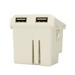 Modulo .Cargador Usb Doble 220V 3.1A Blanco  6960 Cambre