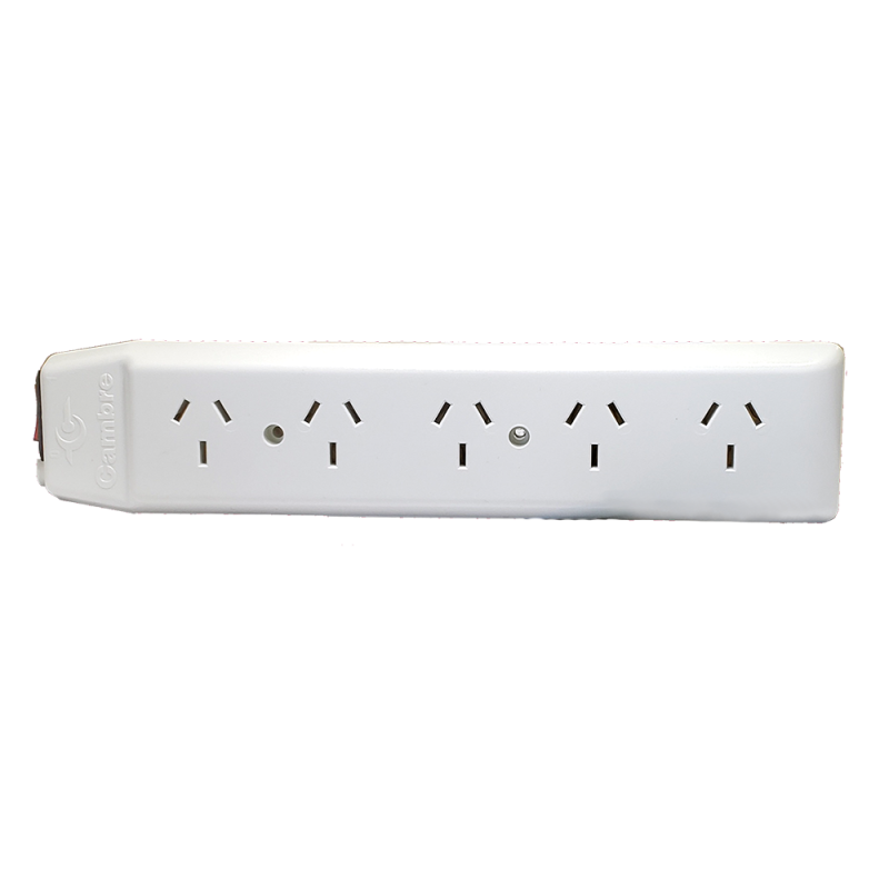 Prolongador 2P+T, 10A,  5 Tomas C/Cable 3 Mts  Blanco 1600 Cambre