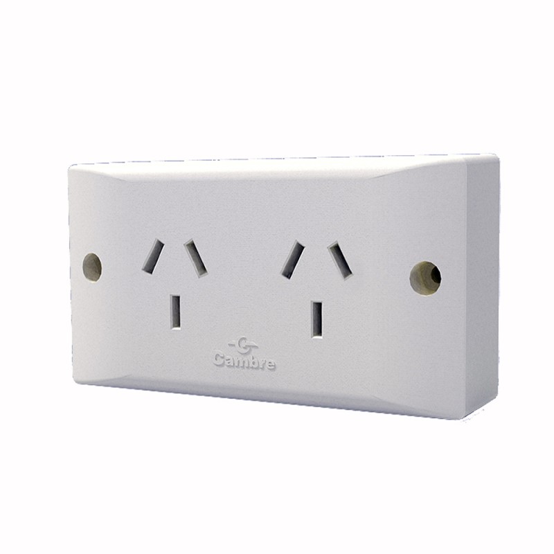 Toma Doble Superficie Bipolar C/Tierra Prefit 10A Bco 4199 Cambre