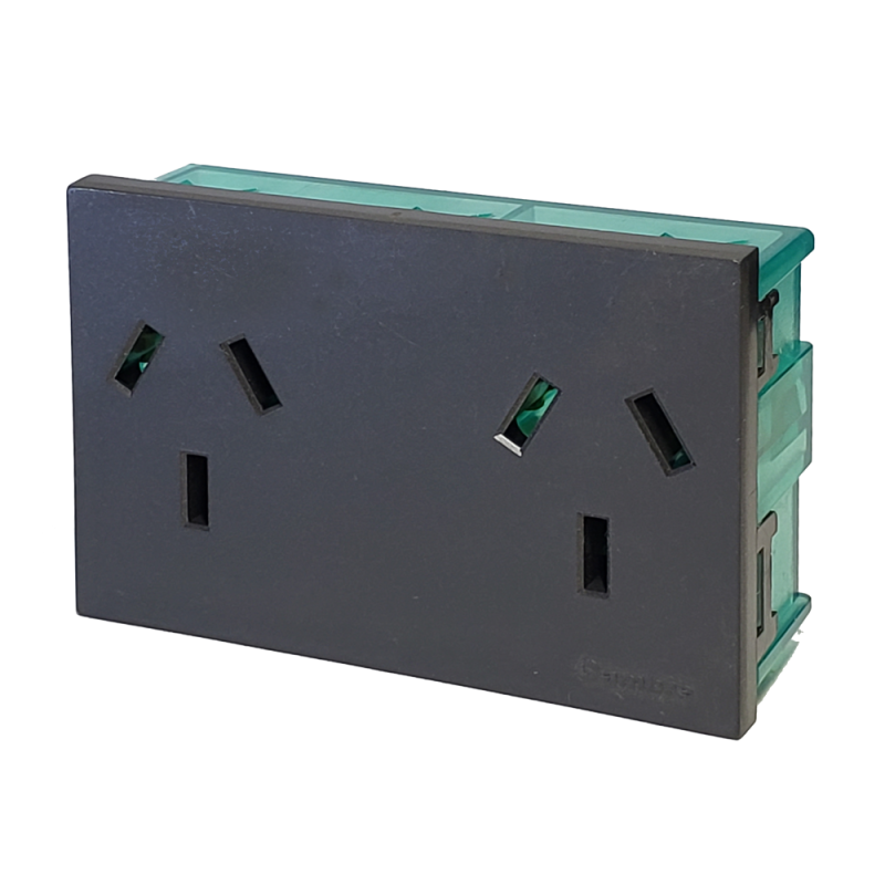 Modulo Toma Doble C/Tierra "Easyfit"  Gris 7997 Cambre