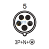 Ficha Fija de Empotrar Triton 3P+N+T 32A 380/415Vca 6H IP44 Rj H-5236 Steck