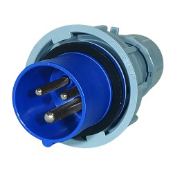 Ficha Movil Triton, 2P+T 63A 200/250Vca 6H IP67 Az H-3576W Steck