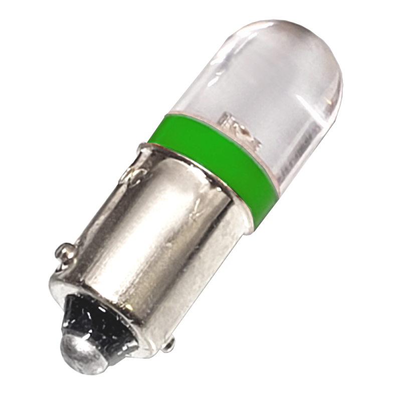 Lampara de Señaliz. T10x28 BA9s 24Vac/cc Led Verde LAMBA9-24V
