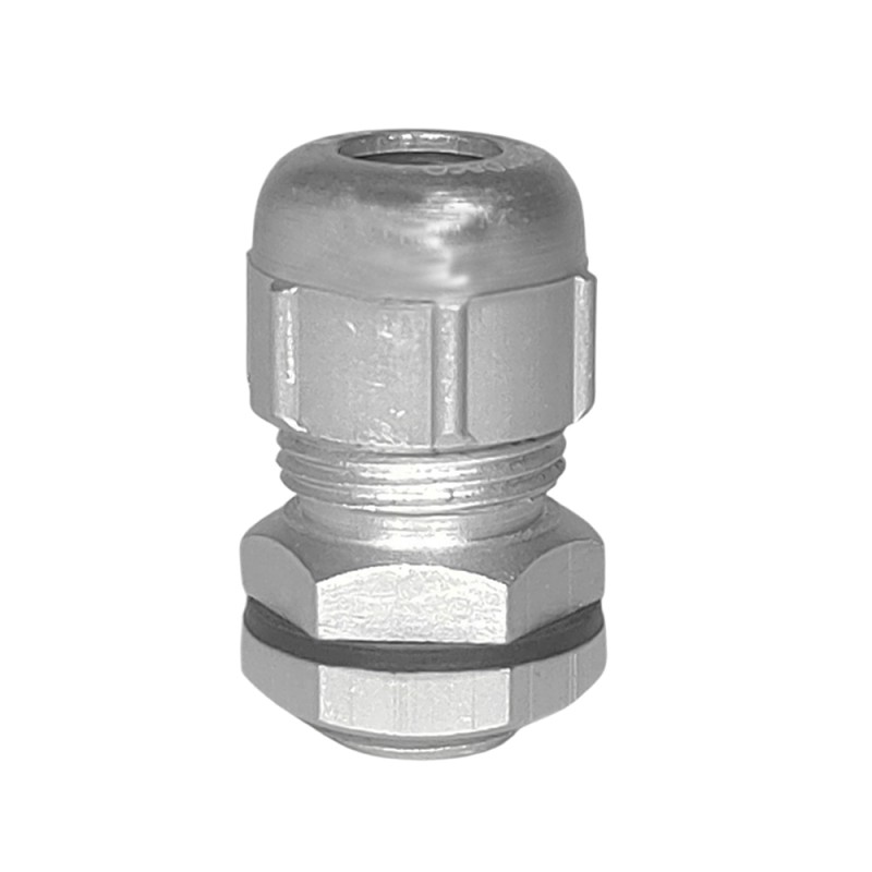 Prensacable Aluminio Compacto, 5/8" Bsc Ajjuste Araña Ciega  6 A 11 Mm C/Tuerca, C/Arand. Neg 2AE2T Pampaco