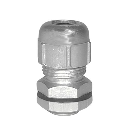 Prensacable Aluminio Compacto, 5/8" Bsc Ajjuste Araña Ciega  6 A 11 Mm C/Tuerca, C/Arand. Neg 2AE2T Pampaco