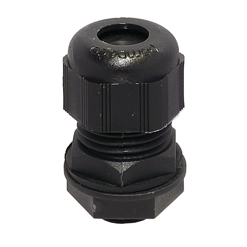 Prensacable de Nylon c/Tca, 1 1/2" Bsc (R.E.) Ø 23 A 30 mm, Ip67, Negro 2PE7T NE Pampaco