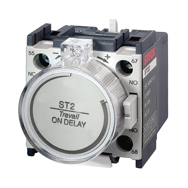 Temporizador Neumatico al Trabajo NA+NC 10-180s ST24 Steck