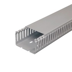 Tira Cablecanal Ranurado Heladuct, 80x50mm, Pvc Gris HD5P-80x50 x2Mt Hellermann Tyton