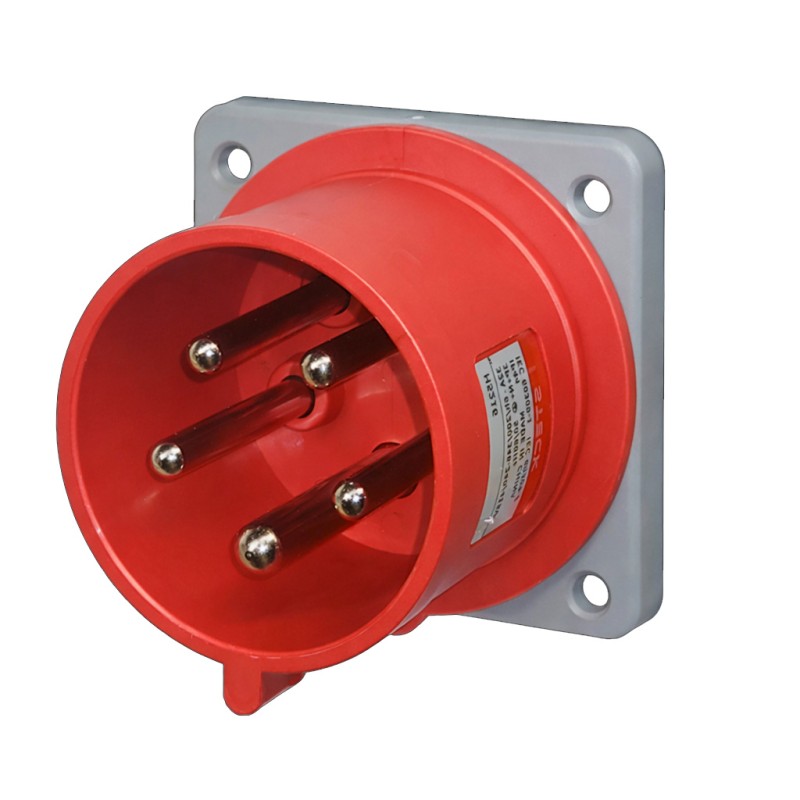 Ficha Fija de Empotrar Triton 3P+N+T 16A 380/415Vca 6H IP44 Rj H-5036 Steck