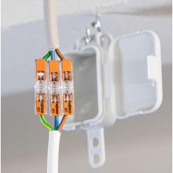 Conector Empalme en Linea Compacto, C/Palanca, 0,2.. 4mm² Transp. 221-2411 Wago