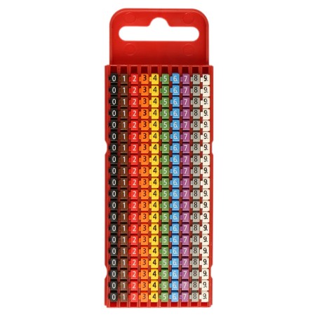 Marcador WIC1, 0,5-1,5Mm² 3x5mm Pa66, N°0-9 Icc (Plancha x200) WIC1 0-9 I Hellermann Tyton