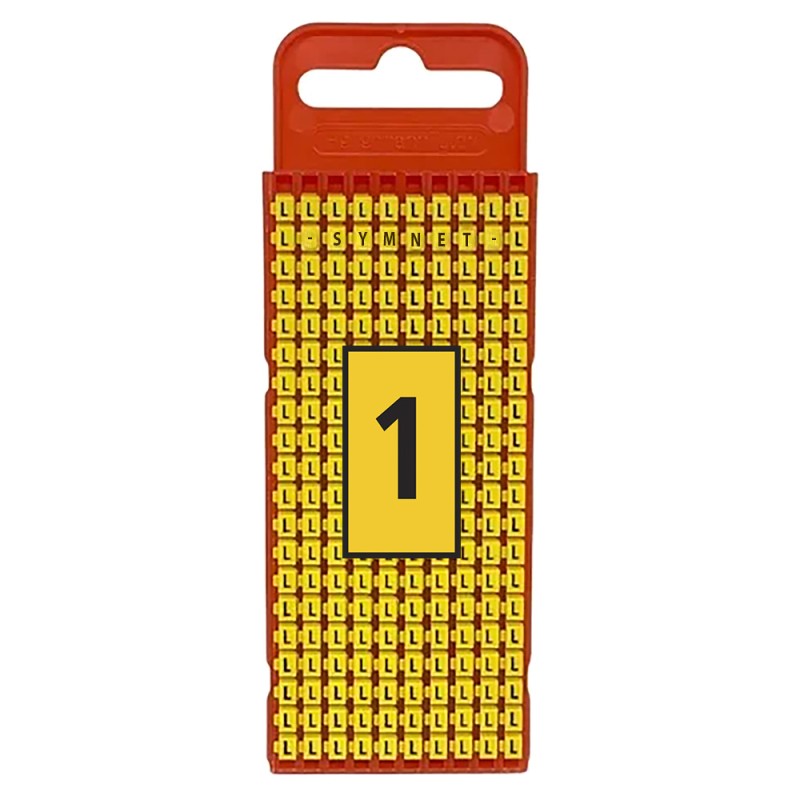 Marcador WIC1, 0,5-1,5Mm² 3x5mm Pa66, N°1 Ama (Plancha x200) WIC1 1 AM Hellermann Tyton
