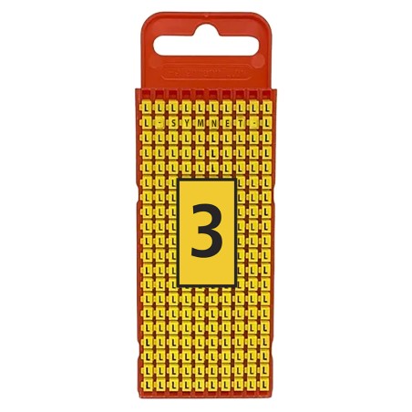 Marcador WIC1, 0,5-1,5Mm² 3x5mm Pa66, N°3 Ama (Plancha x200) WIC1 3 AM Hellermann Tyton
