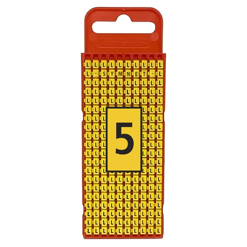 Marcador WIC1, 0,5-1,5Mm² 3x5mm Pa66, N°5 Ama (Plancha x200) WIC1 5 AM Hellermann Tyton