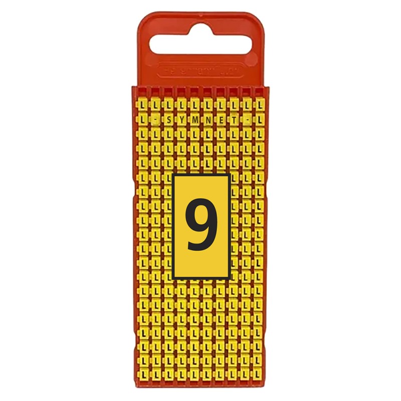 Marcador WIC1, 0,5-1,5Mm² 3x5mm Pa66, N°9 Ama (Plancha x200) WIC1 9 AM Hellermann Tyton