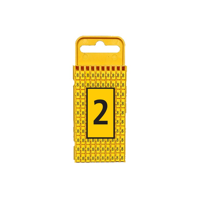 Marcador WIC3, 4-6Mm² 3x8mm Pa66, N°2 Ama (Plancha x100) WIC3 2 AM Hellermann Tyton