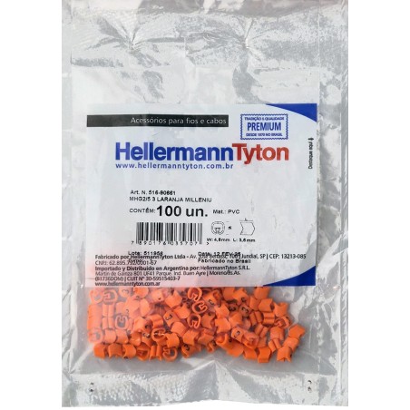 Marcador MHG Millenium, 0,5-6mm² 3,6mm PVC, N°3 Nar (x100) MHG2/5 3 NA Hellermann Tyton