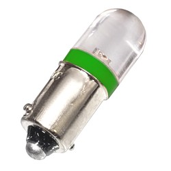 Lampara de Señaliz. T10x28 BA9s 220V Led Verde LAMBA9-220