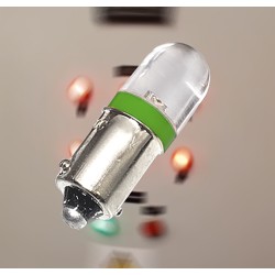 Lampara de Señaliz. T10x28 BA9s 220V Led Verde LAMBA9-220