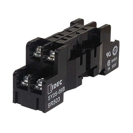 Zocalo 8 Pines Planos, P/Riel Din 35, Neg, P/Ry2S SY2S-05B Idec