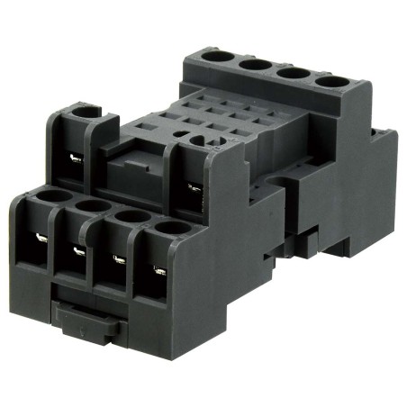 Zocalo 14 Pines Planos, P/Riel Din 35, Borne Protegido, Neg, P/Ry4S, Ru4S, Gt5Y SY4S-05C Idec