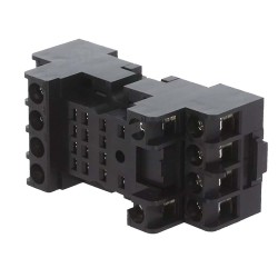 Zocalo 14 Pines Planos, P/Riel Din 35, Borne Protegido, Neg, P/Ry4S, Ru4S, Gt5Y SY4S-05C Idec