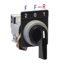 Selectora Plast. 2-0-1 Ø22 AEA 8500 N c/Retorno 0-1, Negra