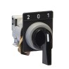 Selectora Plast. 2-0-1 Ø22 AEA 8500 N c/Retorno 0-1, Negra