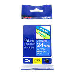 Cinta Laminada TZe555 Bla/Azul 24mm Brother