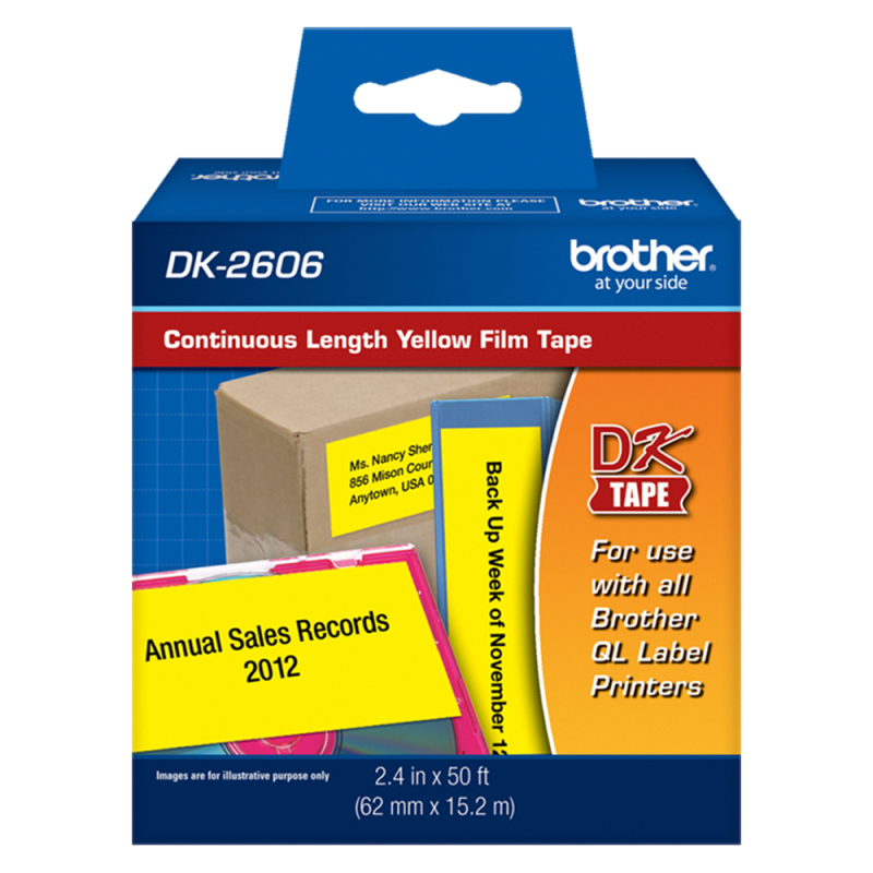 Cinta continua durable amarilla DK2212 62mm x 15,2Mt Brother Cinta continua durable amarilla DK2212 62mm x 15,2Mt Brother