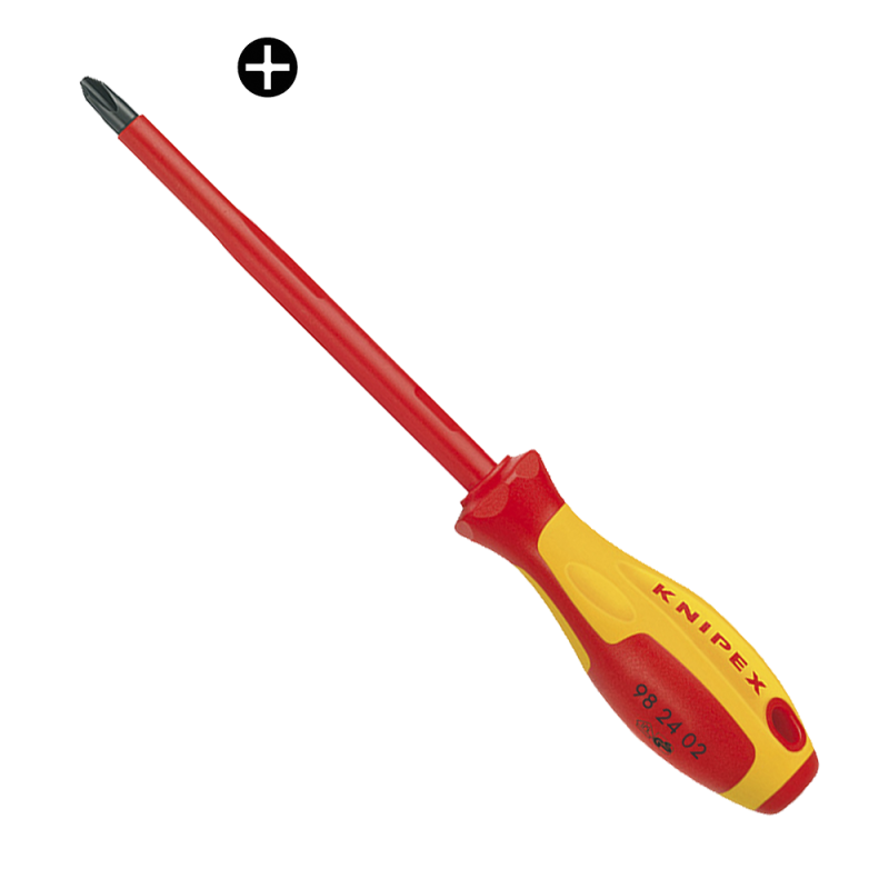 Destornillador Aislado 98 24 02 1000V Phillips PH2 x100mm Knipex Destornillador Aislado 98 24 02 1000V Phillips PH2 x100mm Knipex