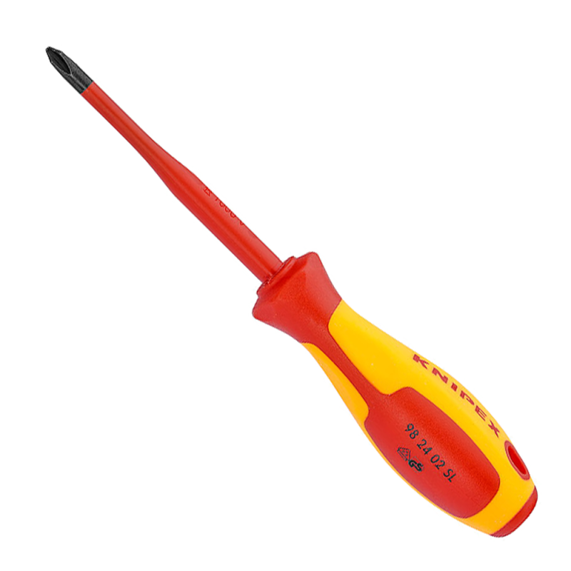 Destornillador Aislado (Slim) 98 24 02 SL 1000V Phillips PH2 x100mm Knipex Destornillador Aislado (Slim) 98 24 02 SL 1000V Phillips PH2 x100mm Knipex
