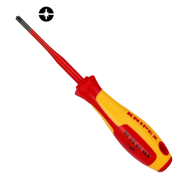 Destornillador Aislado (Slim) 98 25 01 SLS 1000V Pozidriv Plus-Minus PZ/S1 x80mm Knipex Destornillador Aislado (Slim) 98 25 01 SLS 1000V Pozidriv Plus-Minus PZ/S1 x80mm Knipex