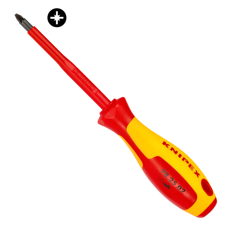 Destornillador Aislado 98 25 02 1000V Pozidriv PZ2 x100mm Knipex Destornillador Aislado 98 25 02 1000V Pozidriv PZ2 x100mm Knipex