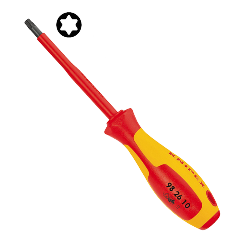 Destornillador Aislado 98 26 10 1000V Torx TX10 x60mm Knipex Destornillador Aislado 98 26 10 1000V Torx TX10 x60mm Knipex